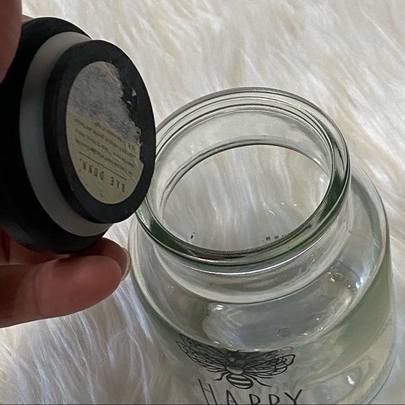 Rae Dunn Bee Happy Clear Glass Storage Jar with Airtight Lid - Picture 5 of 5